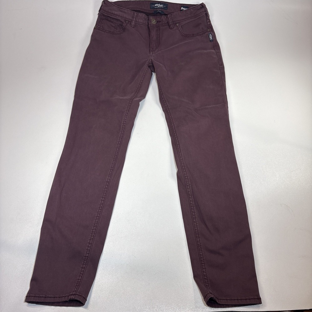Silver Womens Jeans Size 31 Suki Red Denim Super Stretch Skinny Classic Casual